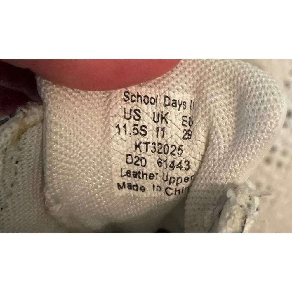 Keds Kids White & Navy Leather Sadle Oxford‎ Sneakers Sz 11.5S Youth School Days